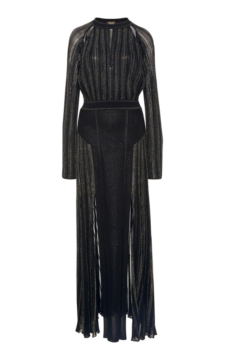 Roberto Cavalli Sheer Pleated Dress