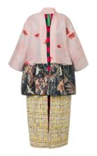 Rianna + Nina Exclusive Silk Flared Peplum Coat