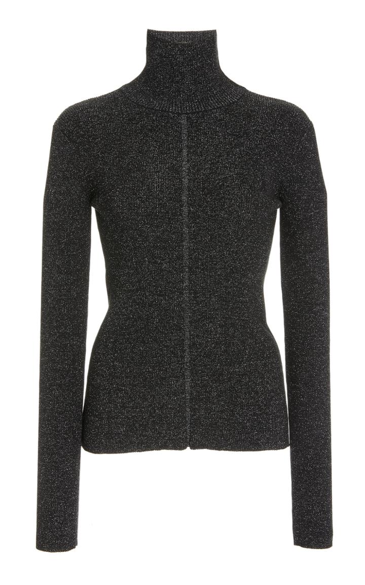 Moda Operandi Oscar De La Renta Knit Lurex Silk-blend Sweater