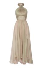 Maria Lucia Hohan Velvet Metallic Mousseline Midi Dress