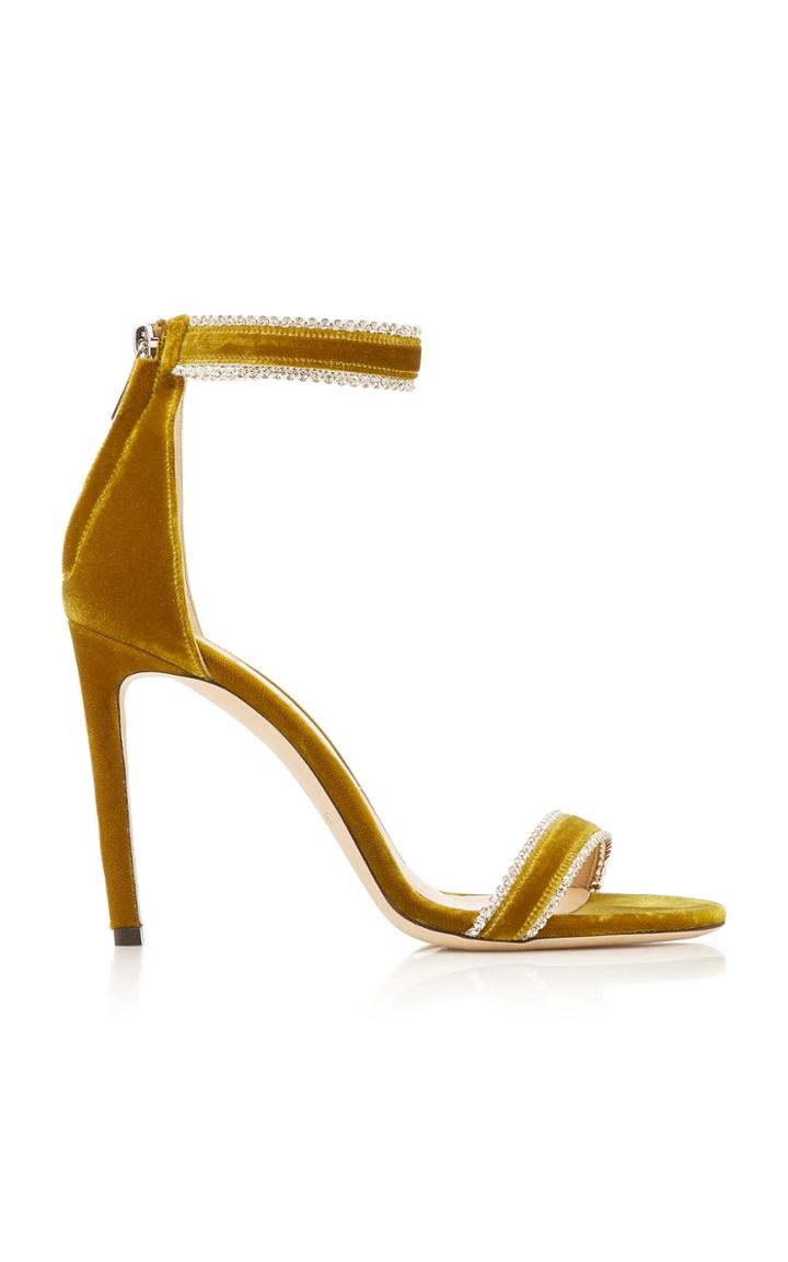 Jimmy Choo Dochas Crystal-embellished Velvet Sandals