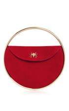 Charlotte Olympia Red Suede This Is Not A Bag Handbag