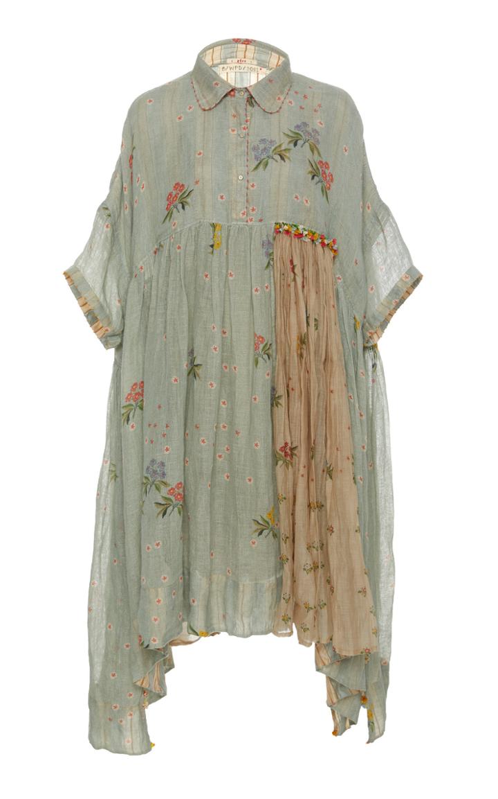 Pro Draped Floral Midi Dress