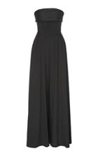 Moda Operandi Brandon Maxwell Satin-trimmed Wide-leg Crepe Jumpsuit Size: 2