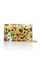 Dolce & Gabbana Embellished Floral-print Textured-leather Shoulder Bag