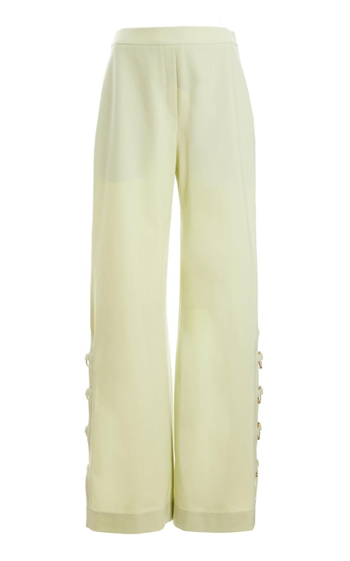 Ellery Banquet Embellished Crepe Wide-leg Pants