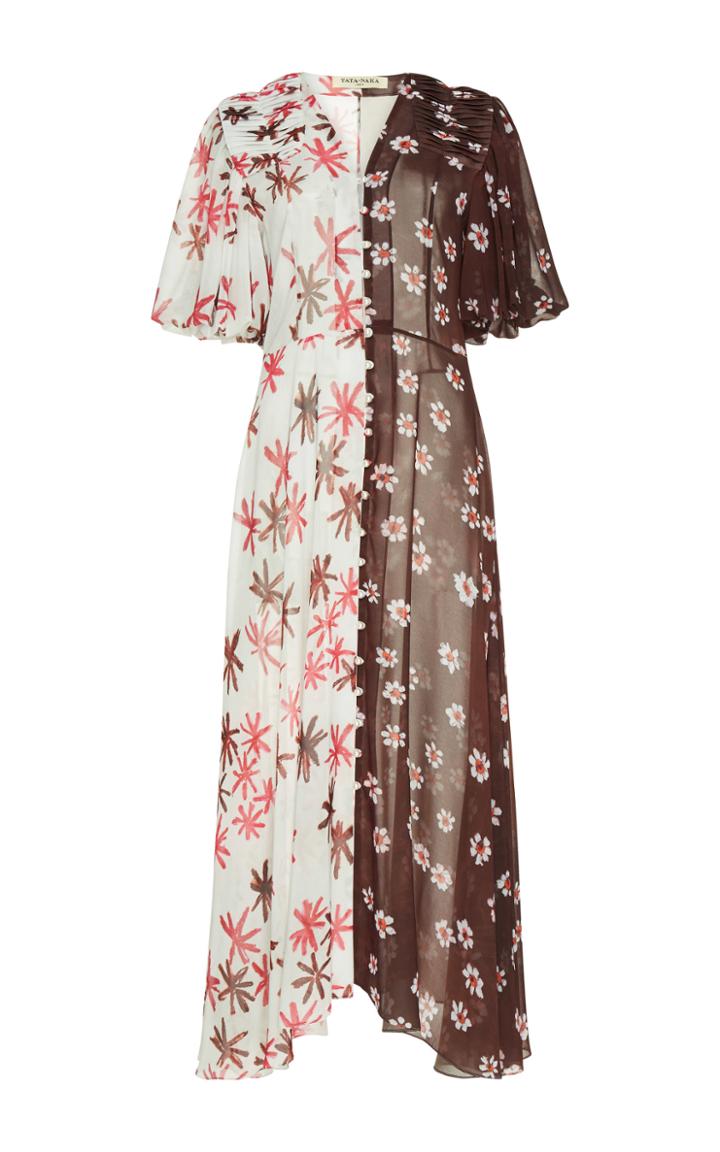 Tata Naka Print Puff-sleeve Dress