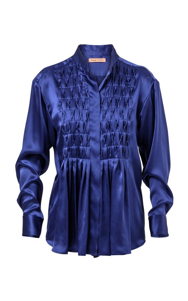 Maggie Marilyn Pick Me Up At 8 Navy Shirt