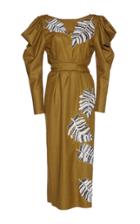 Attico Livia Svarowski Embroidered Wool Dress