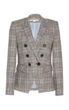 Veronica Beard Miller Dickey Double-breasted Plaid Blazer