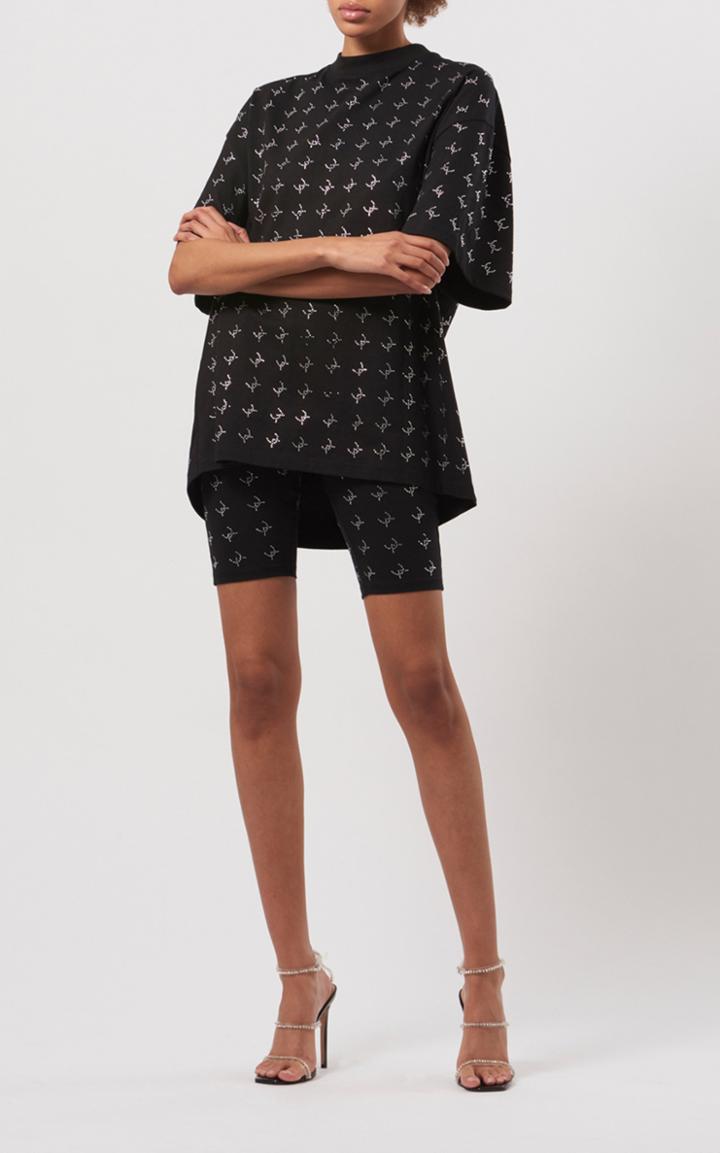 Moda Operandi David Koma Oversized Logo-embellished Cotton Jersey T-shirt