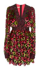 Michael Kors Collection Embellished V-neck Velvet Dress