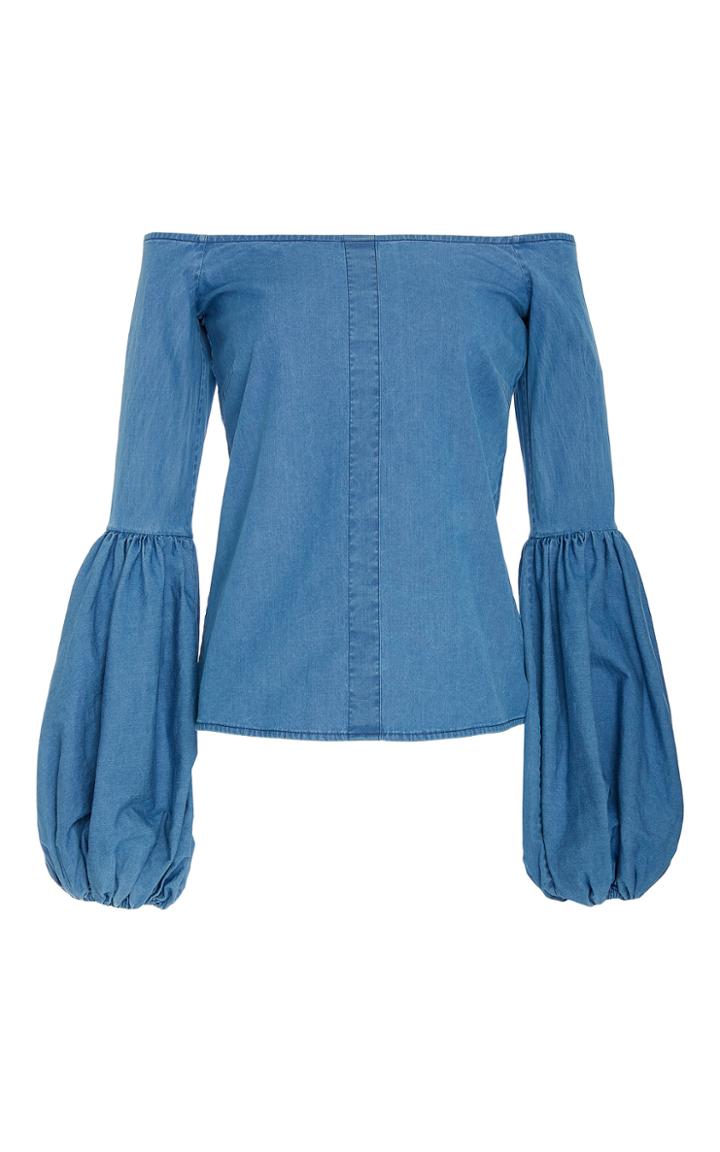 Caroline Constas Gisele Dropped Peasant Style Long Sleeve Blouse