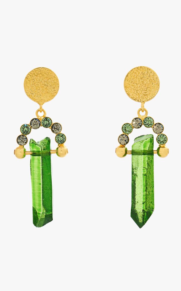 Moda Operandi Erdem Raw Crystal Drop Earrings