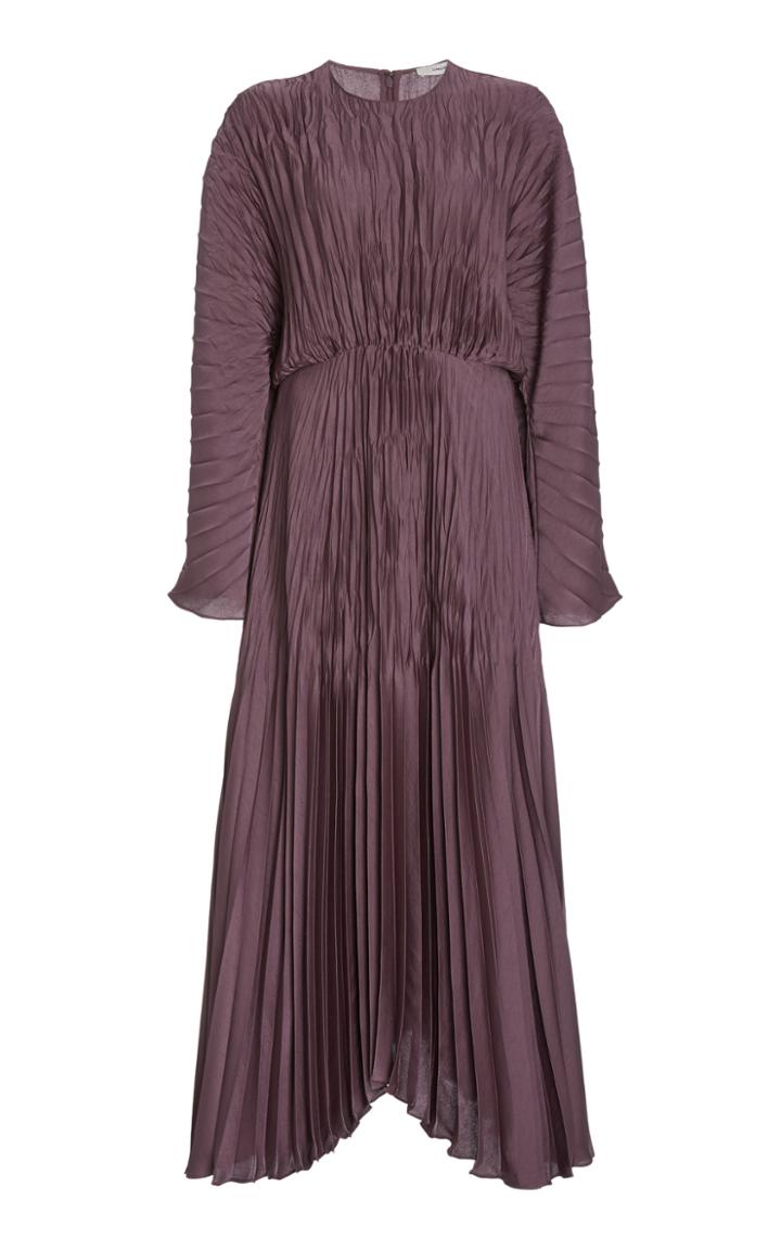 Moda Operandi Vince Pleated Satin Dress