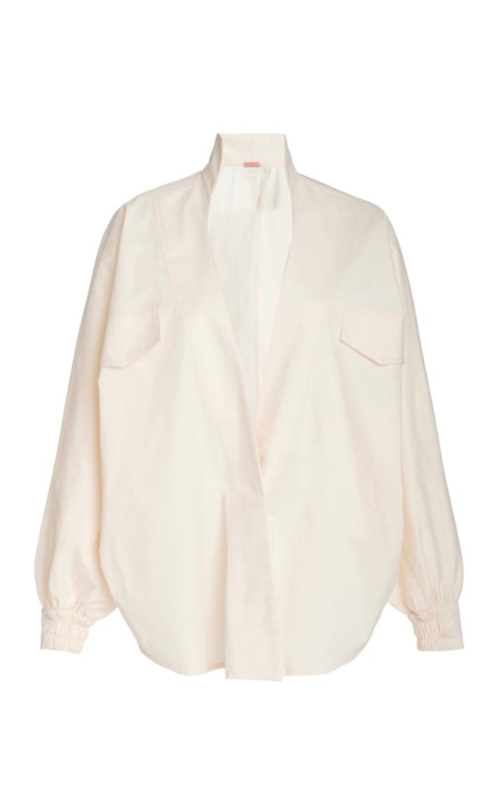Moda Operandi Johanna Ortiz Old World Wrap-effect Cotton-blend Top