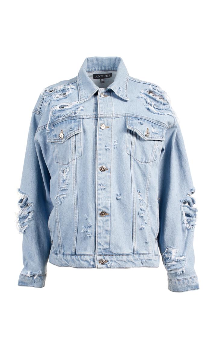 Anouki Distressed Denim Jacket