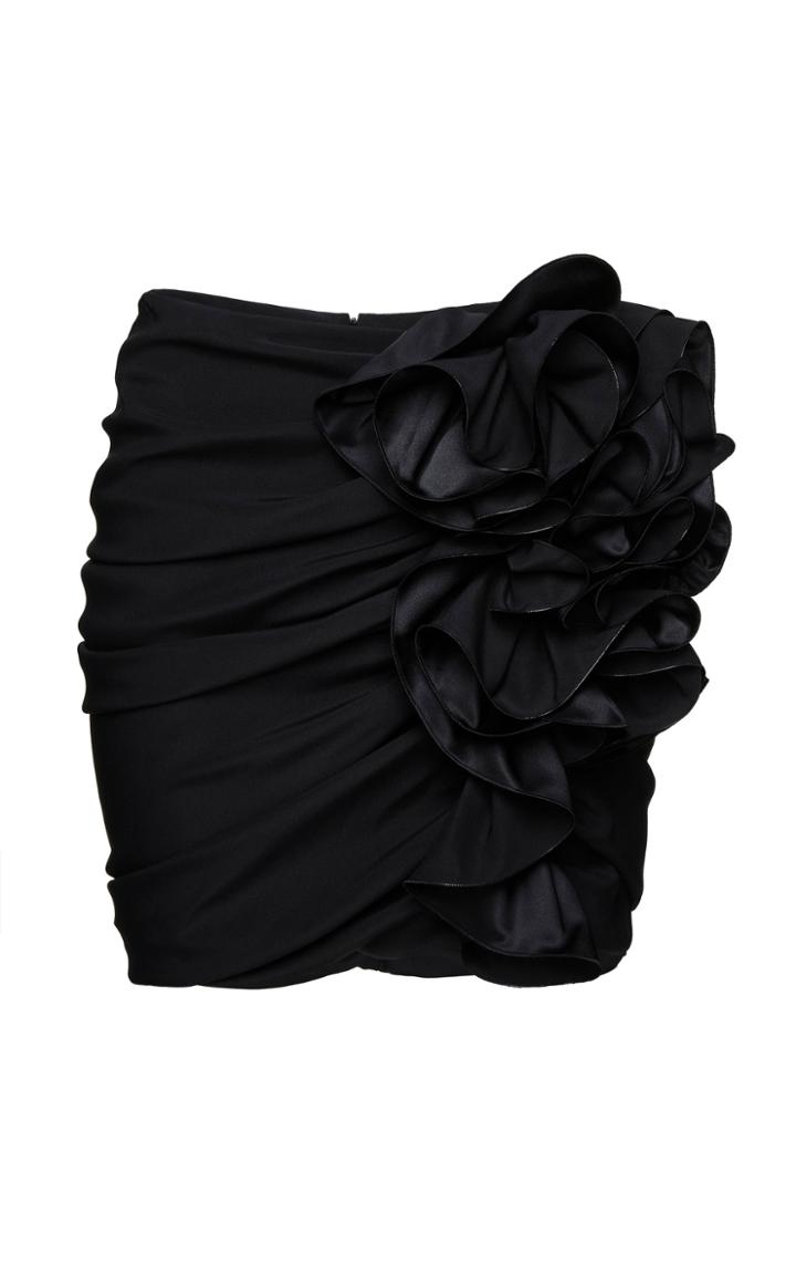 Moda Operandi Magda Butrym Ruffled Silk-blend Mini Skirt