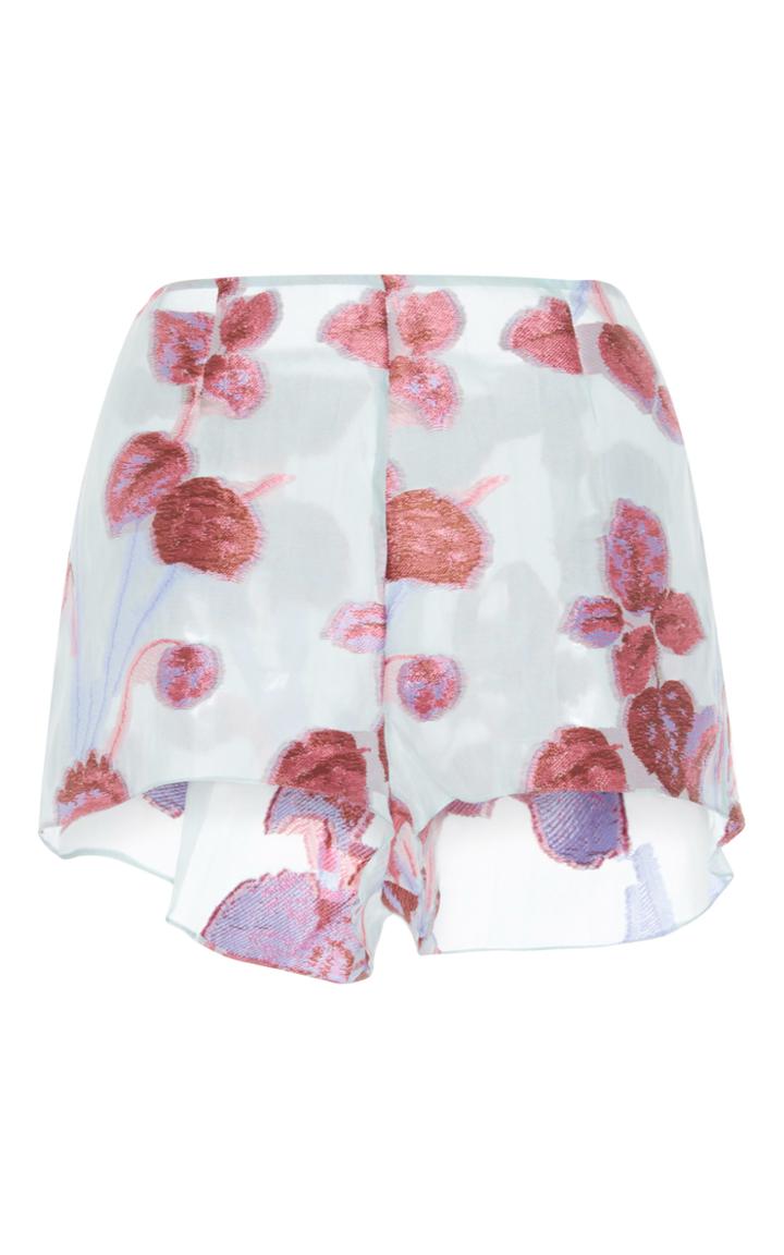 Luisa Beccaria Floral Embroidered Shorts
