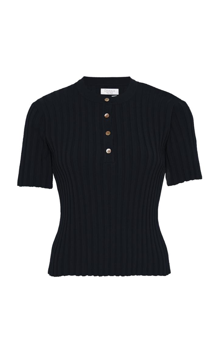 Deveaux Ribbed Henley Top