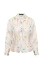 Moda Operandi Anna October Calm Morning Floral-print Organza Shirt Size: Xs