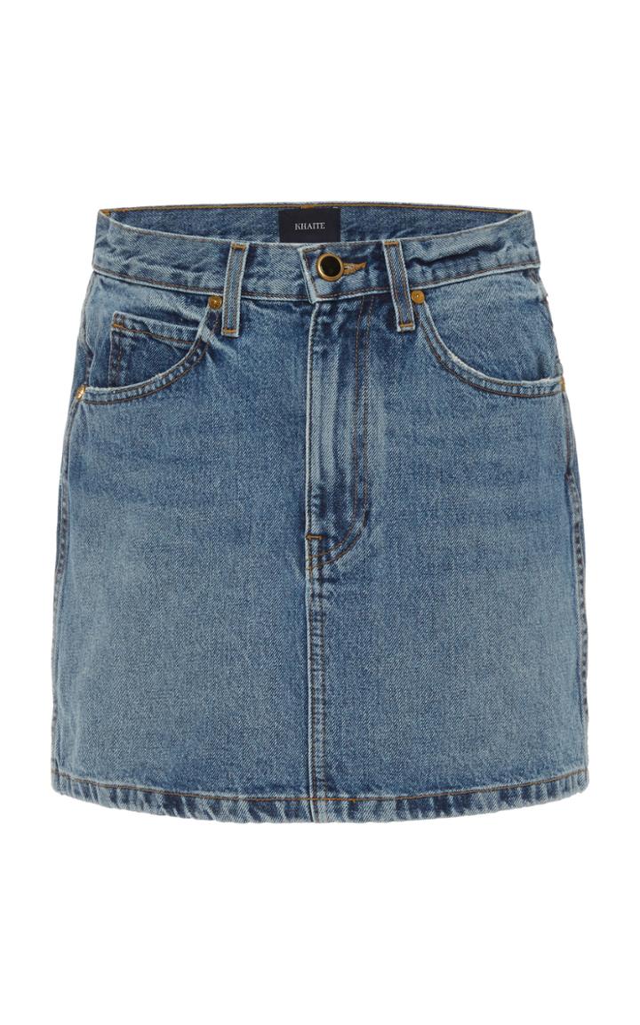 Khaite Dolly Denim Mini Skirt