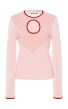 Moda Operandi Paco Rabanne Contrast-trim Cutout Ribbed-knit Sweater Size: Xs