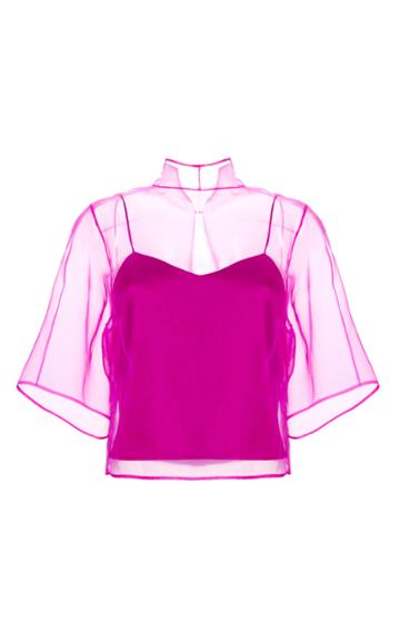Barbara Casasola Organza Reversible Top