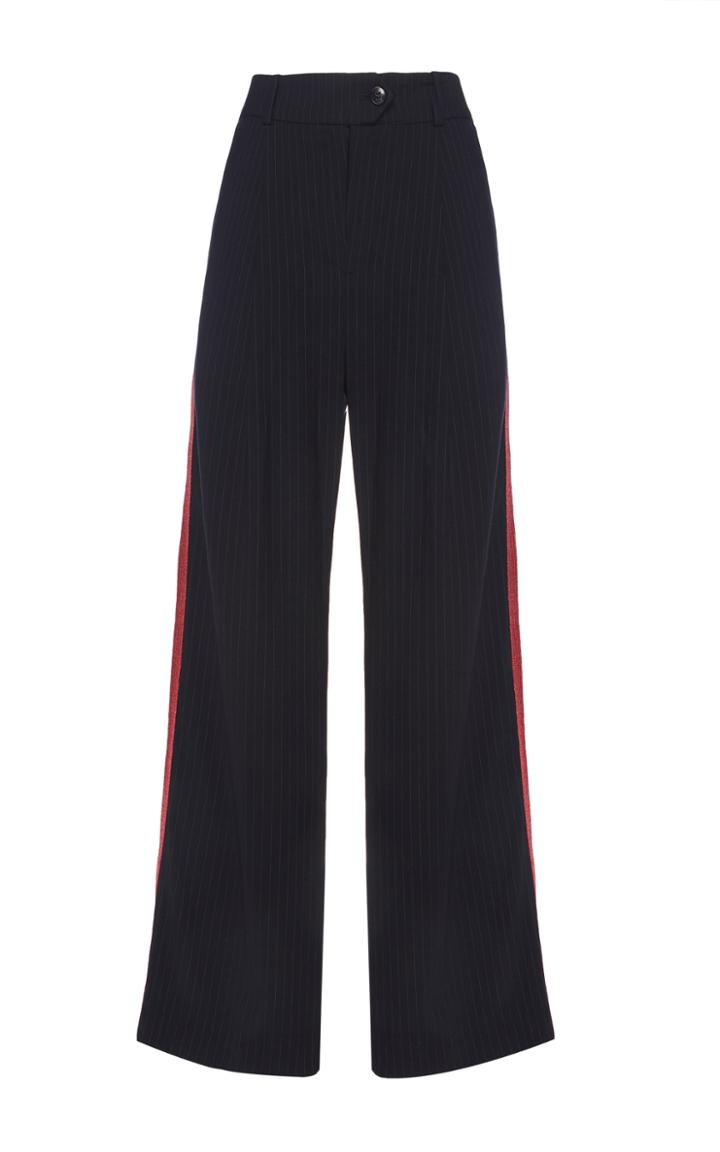 Mira Mikati Glitter Trim Wide Leg Trouser