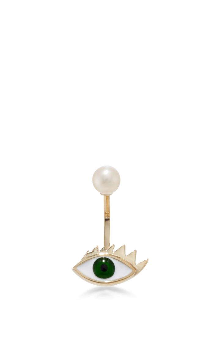 Delfina Delettrez Gold Eye Piercing Earring