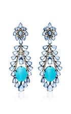 Sutra Turquoise And Sapphire Drop Earrings