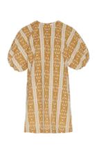 Matin Geometric-pattern Cotton Mini Dress