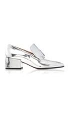 Stuart Weitzman Leather Sawyer Heeled Loafers