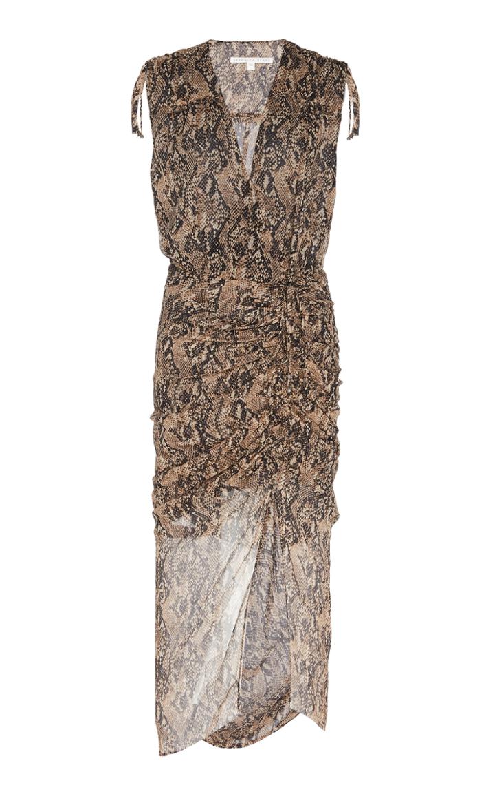 Veronica Beard Teagan Printed Silk Dress