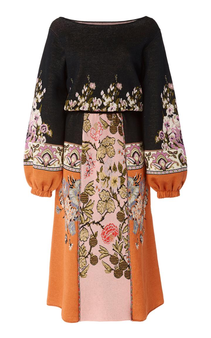 Etro Rutland Floral-print Cotton-blend Midi Dress