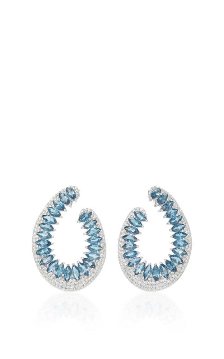 Hueb 18k White And Topaz Gold Mirage Earrings