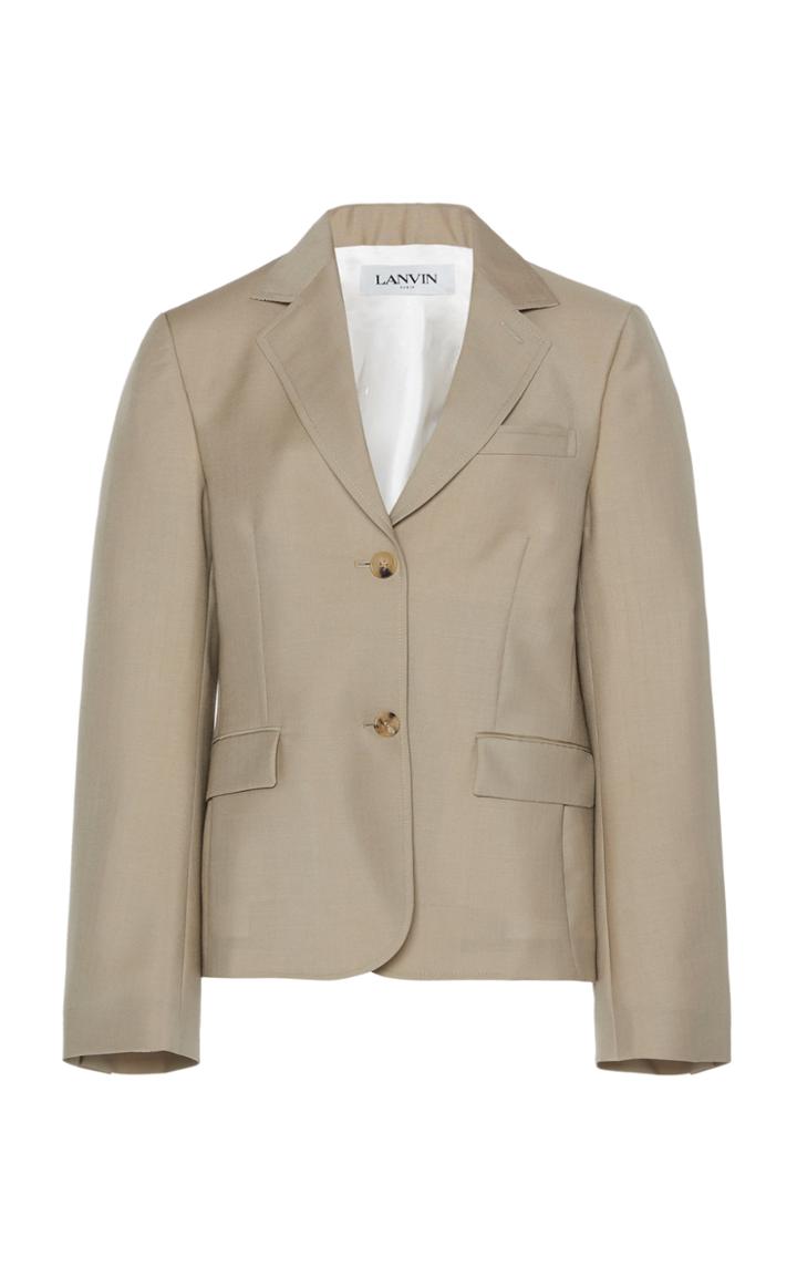 Moda Operandi Lanvin Notch Lapel Mohair-wool Blend Blazer Size: 34