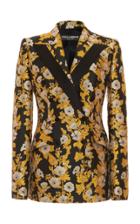 Dolce & Gabbana Floral-printed Double-breasted Jacquard Blazer