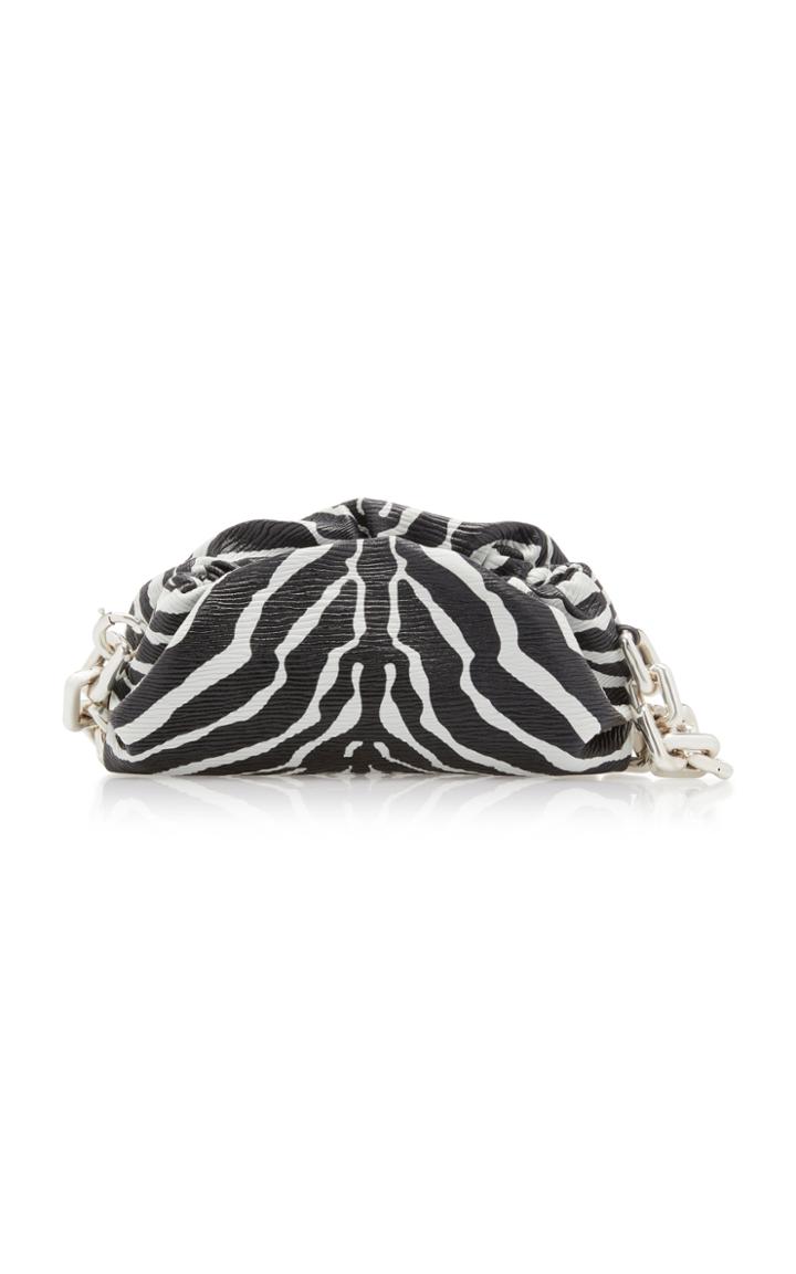 Bottega Veneta Gathered Printed Textured-leather Shoulder Bag