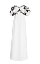 Givenchy Cold-shoulder Tulle-trimmed Crepe Dress
