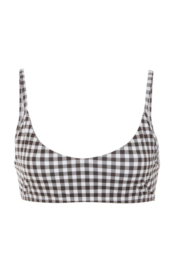 Verde Limon Sol Gingham Bikini Top