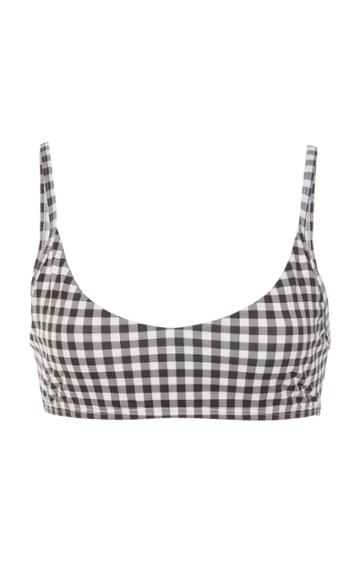 Verde Limon Sol Gingham Bikini Top