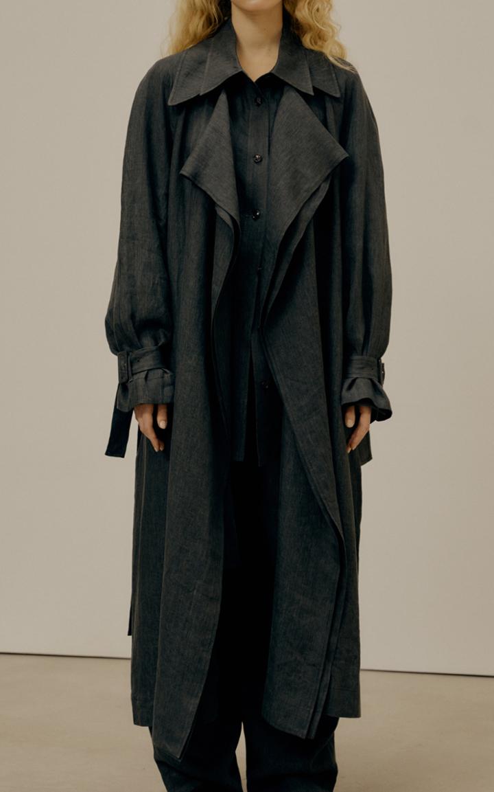 Moda Operandi Low Classic Organic Linen Trench Coat