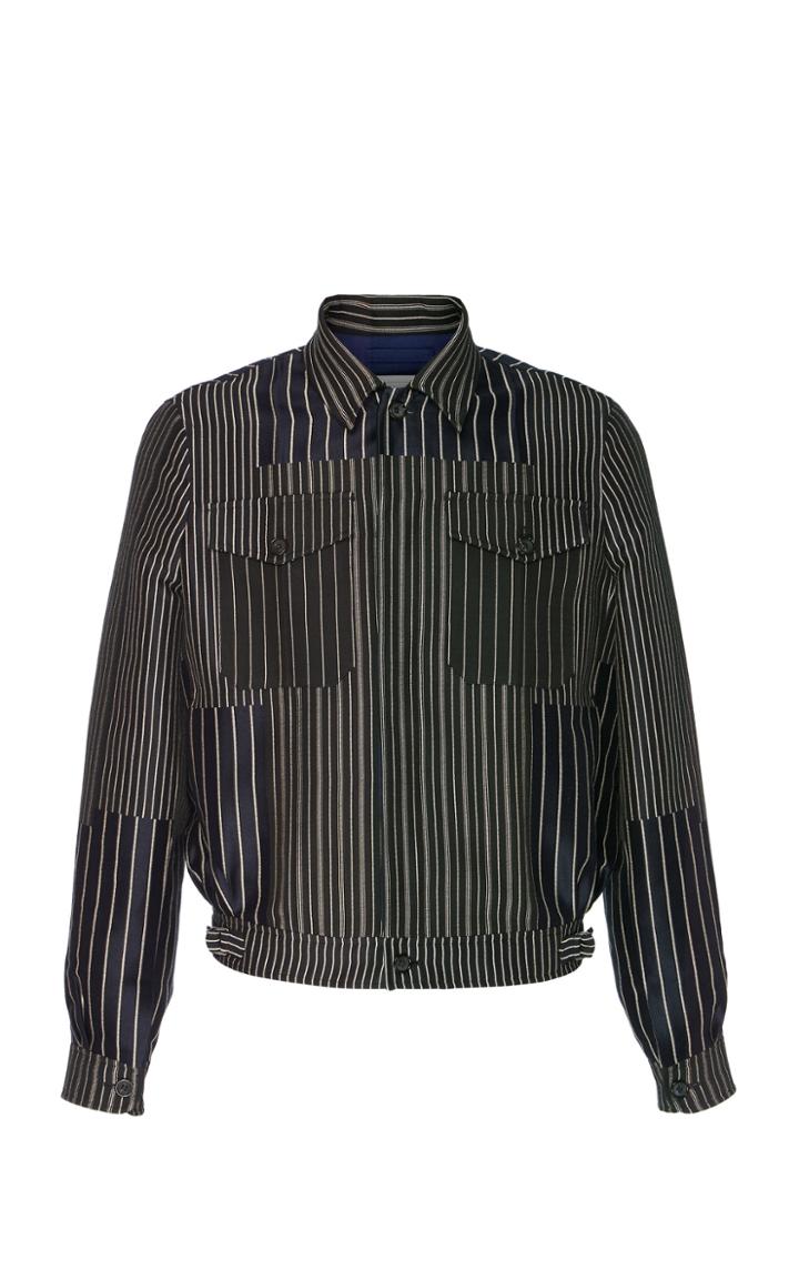 Alexander Mcqueen Striped Cotton-blend Jacket
