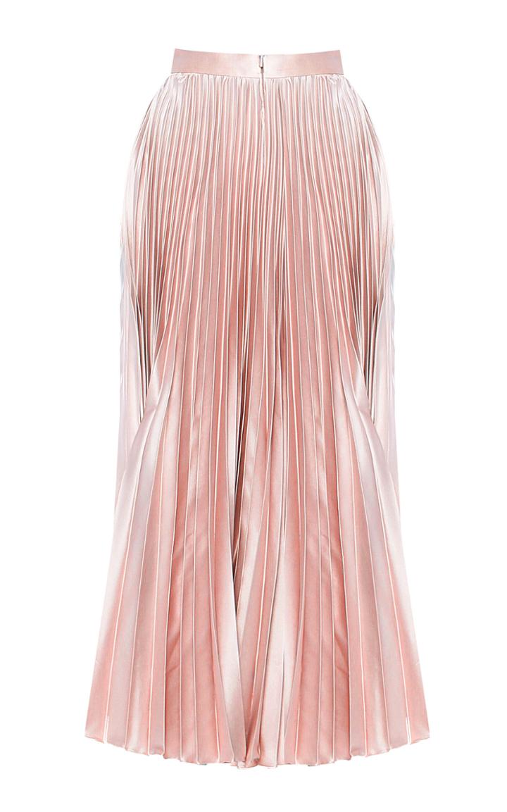 Bambah Blush Plisse Midi Skirt