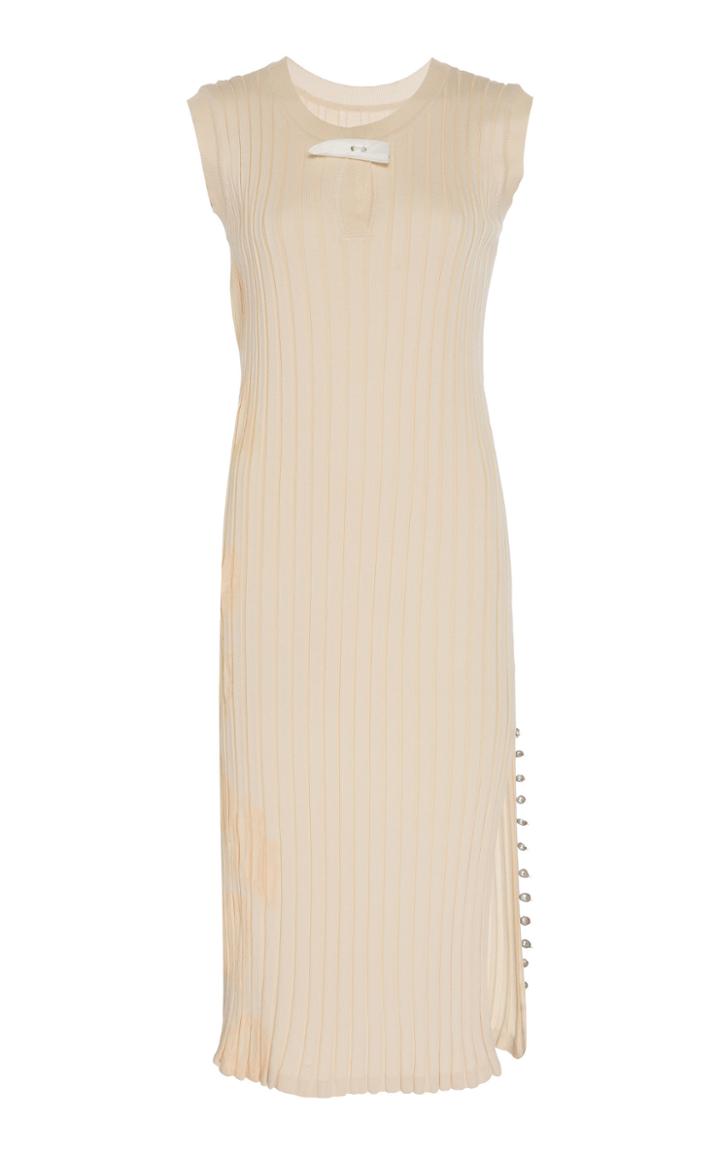 Peet Dullaert Elongated Midi Ribbed Knit Dress