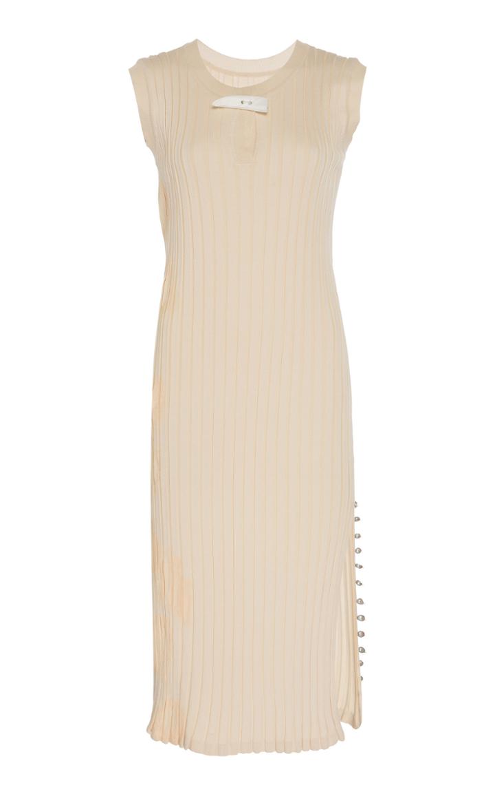 Peet Dullaert Elongated Midi Ribbed Knit Dress