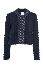 Moda Operandi Agnona Leather-trimmed Tweed Jacket