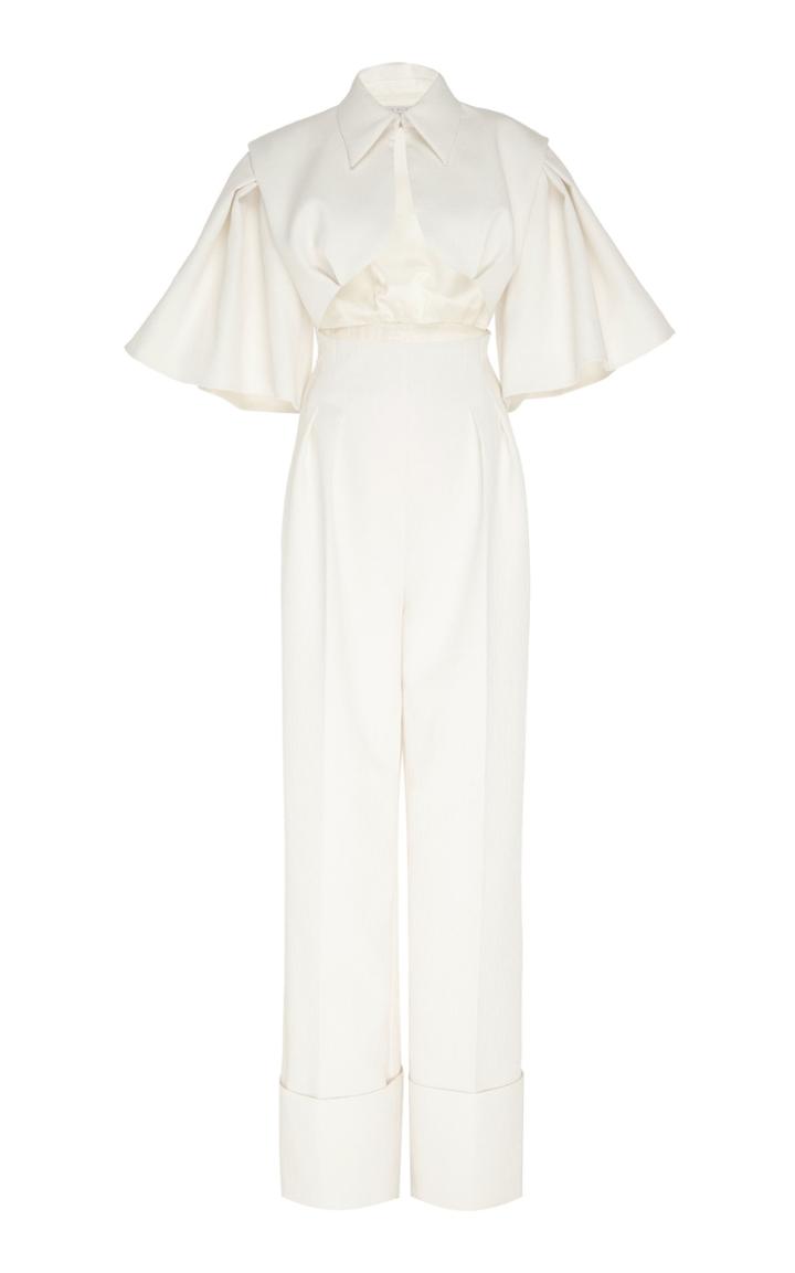 Moda Operandi Emilia Wickstead Cutout Crepe Jumpsuit Size: 8