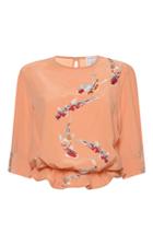Stella Jean Strana Embroidered Short Sleeve Blouse